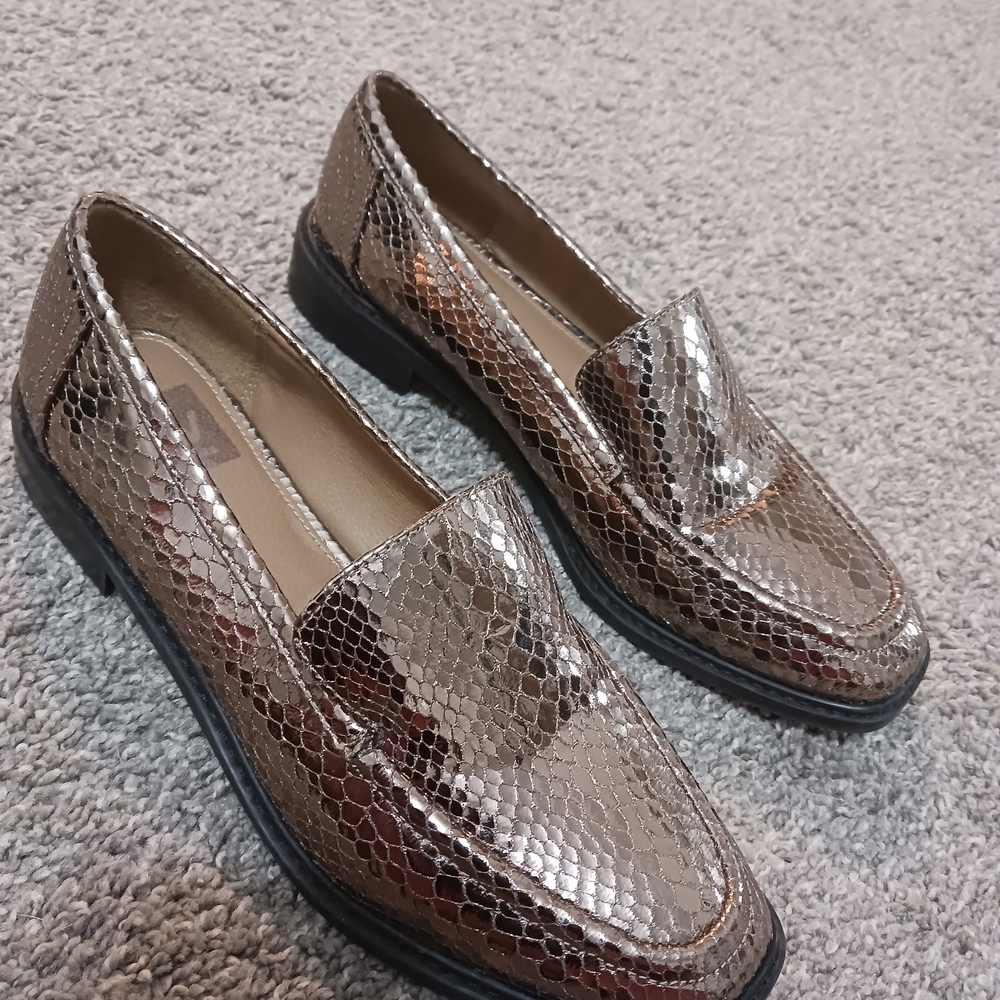 DV by Dolce Vita Shimmering Snake Print Loafers
